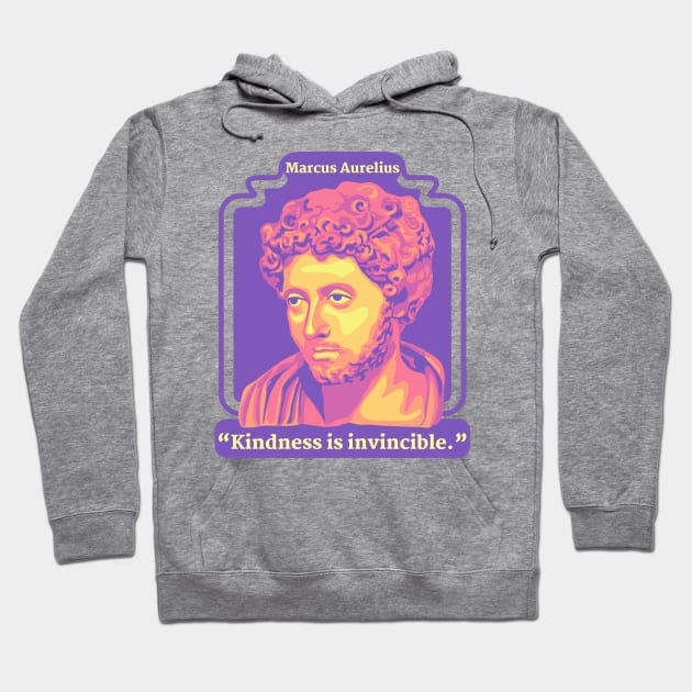 Marcus Aurelius Portrait and Quote Hoodie by Slightly Unhinged